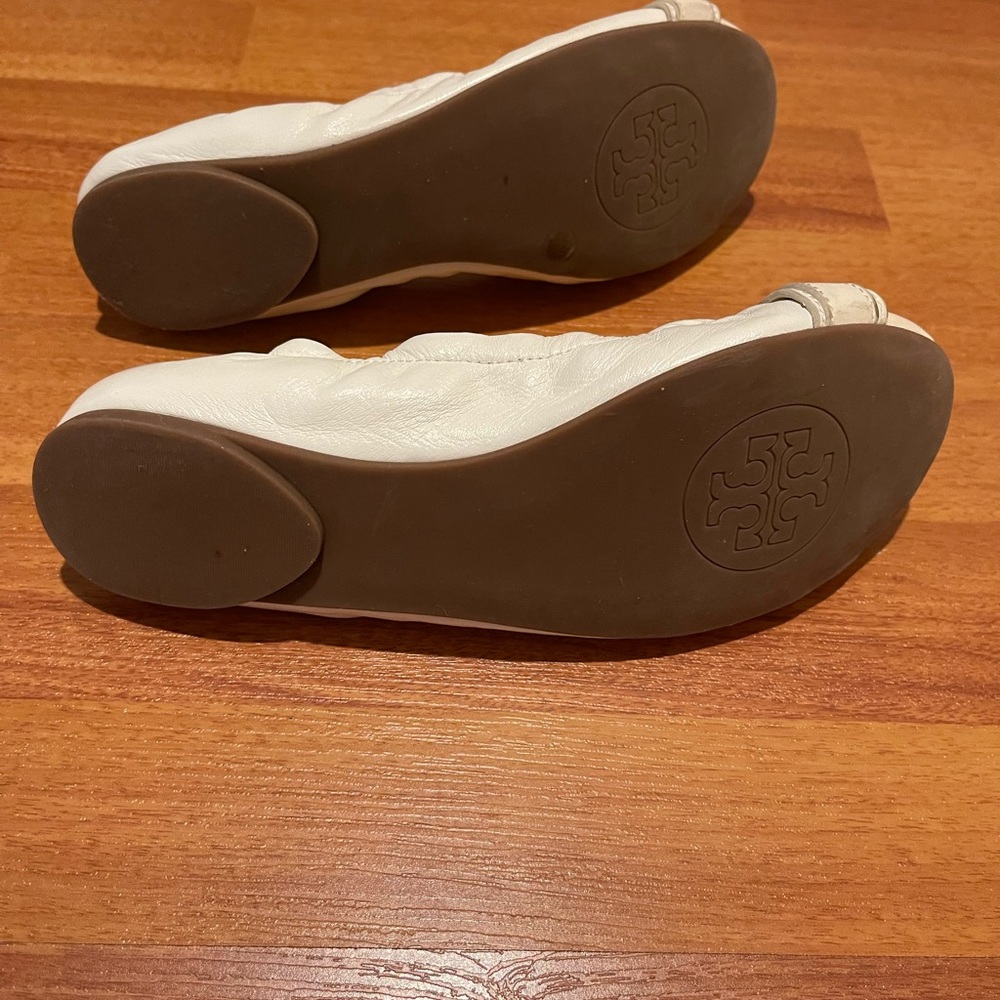 Tory Burch flats slip on shoes felt and leather size 7.5 - Picture 4 of 4